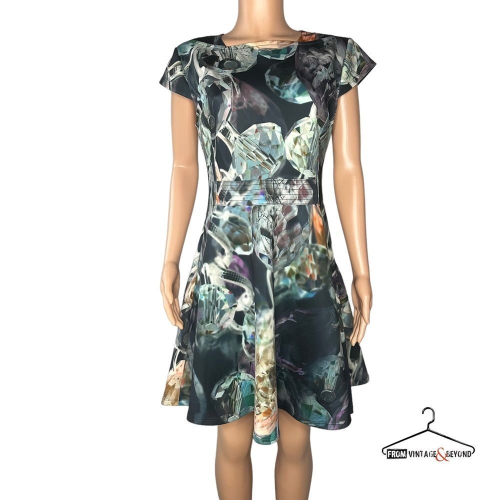 Ted Baker Ullia Glistening Gems Skater Mini Dress $328